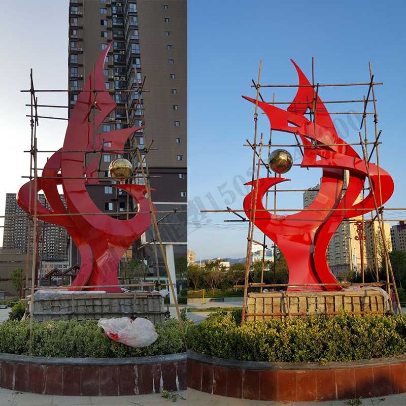 大型不銹鋼雕塑，不銹鋼鳳凰雕塑，小區(qū)不銹鋼景觀雕塑