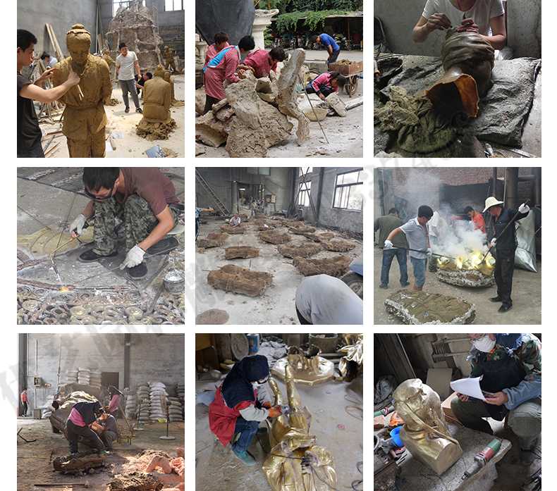 銅雕塑廠家，銅雕塑鑄造流程，銅雕塑定制