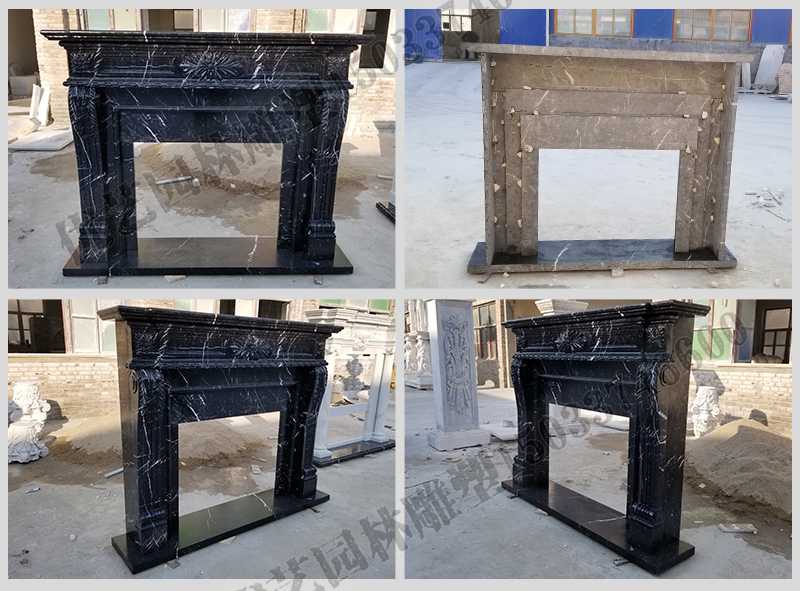 石雕壁爐架廠家，石雕壁爐架工廠，定制石雕壁爐架