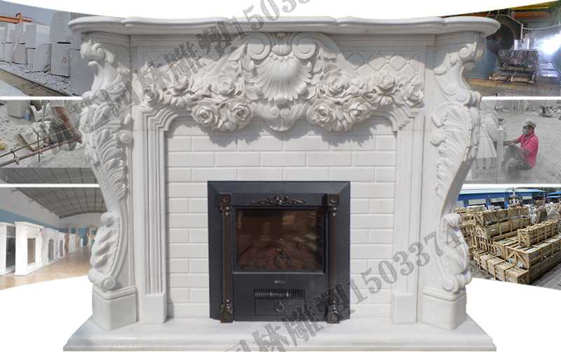 石雕壁爐架制作，石雕壁爐架制作流程，石雕壁爐架工廠
