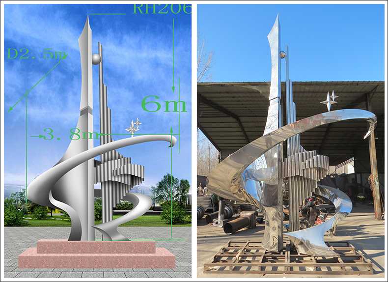 大型不銹鋼雕塑，不銹鋼雕塑廠家，室外大型景觀雕塑