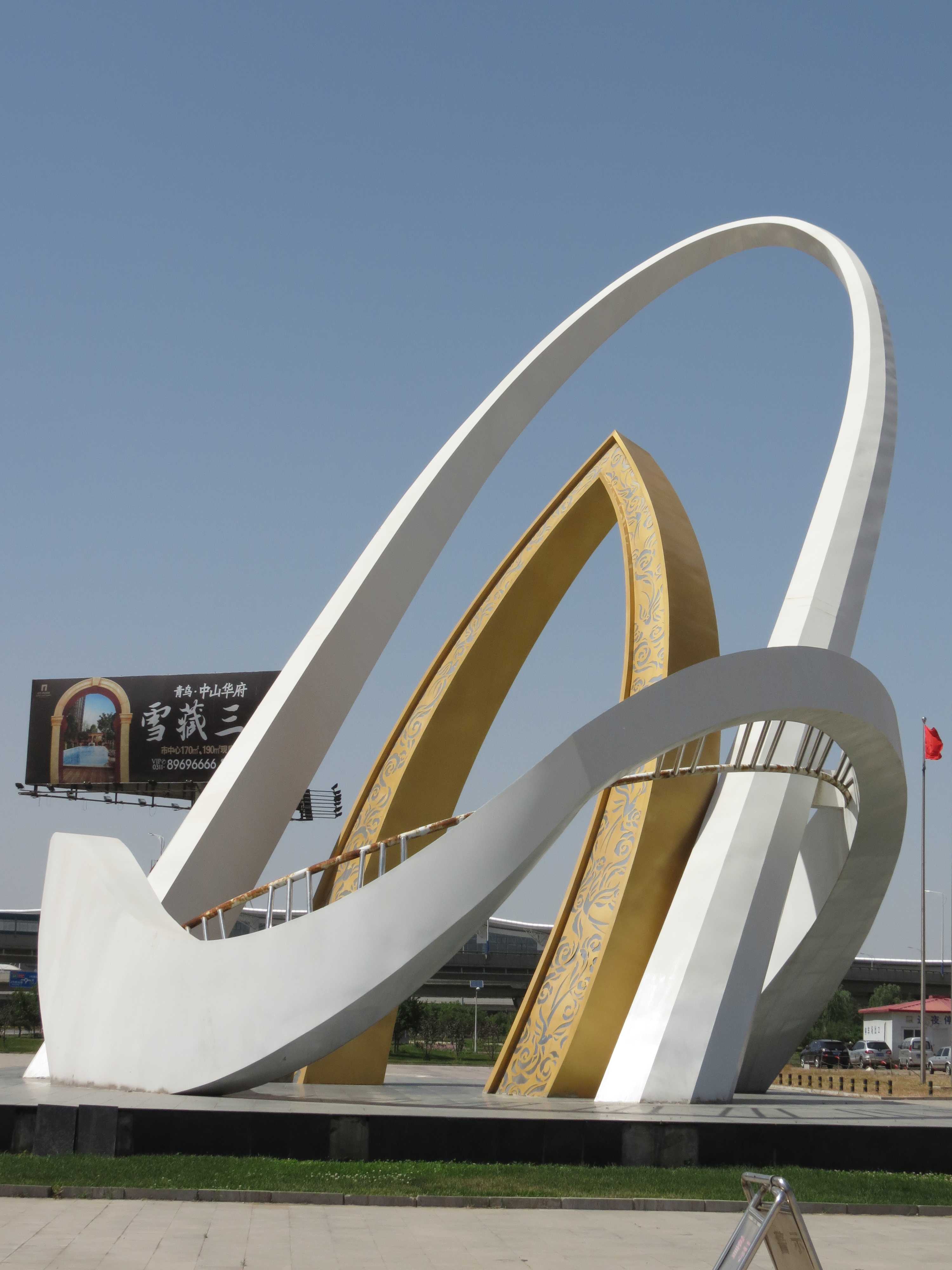 機(jī)場(chǎng)大型雕塑，不銹鋼機(jī)場(chǎng)雕塑，不銹鋼廣場(chǎng)景觀