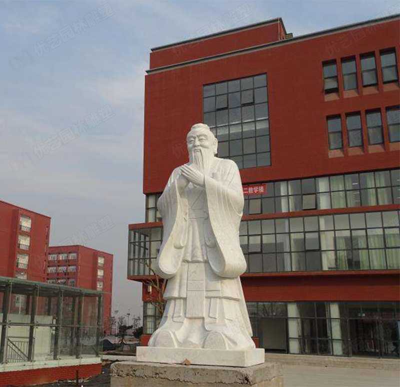 校園石雕孔子像，大理石孔子像