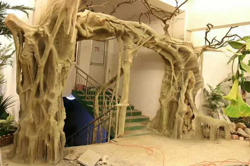 水泥仿真樹木雕塑，仿真水泥雕塑