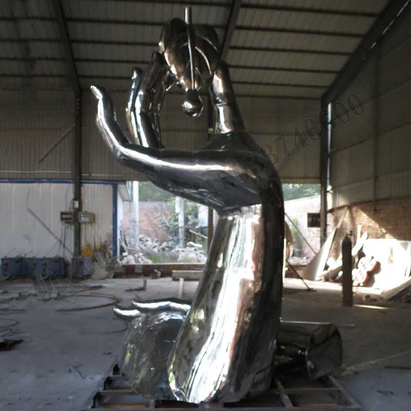 保護(hù)水資源雕塑，珍惜水資源雕塑，不銹鋼水滴雕塑