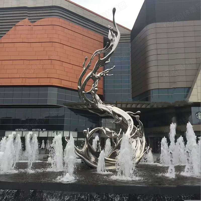 不銹鋼浪花雕塑，不銹鋼雕塑廠家