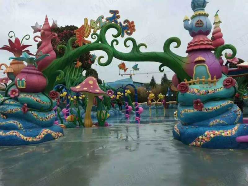 水泥雕塑，水泥卡通門頭