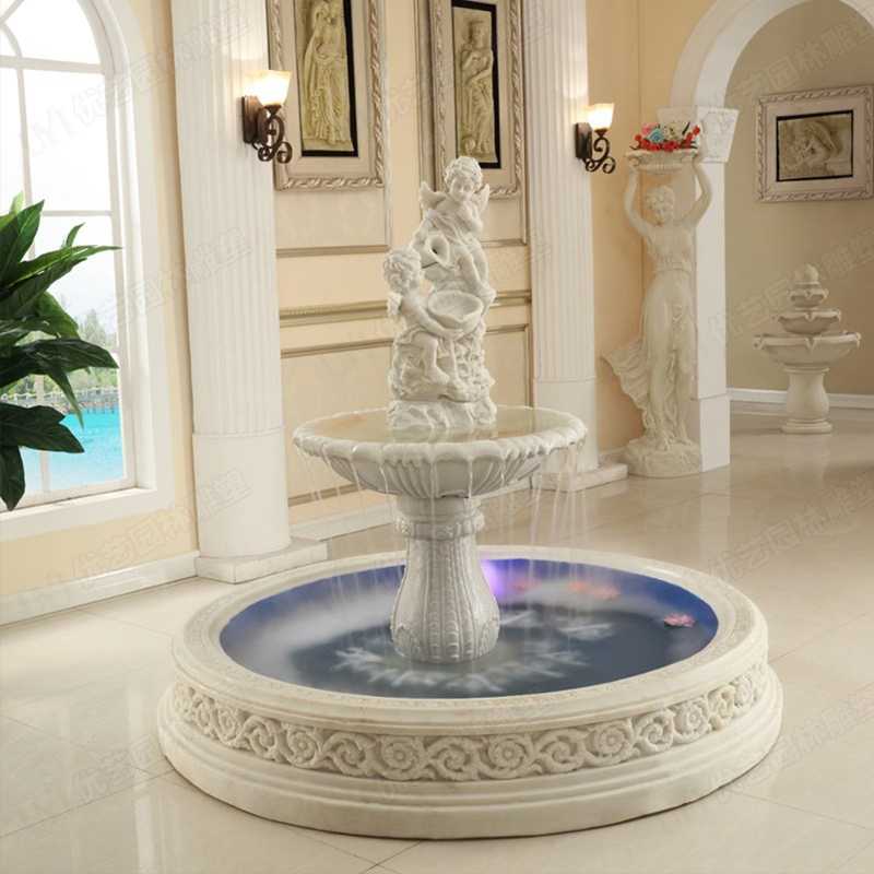 石雕噴泉，歐式人物噴泉